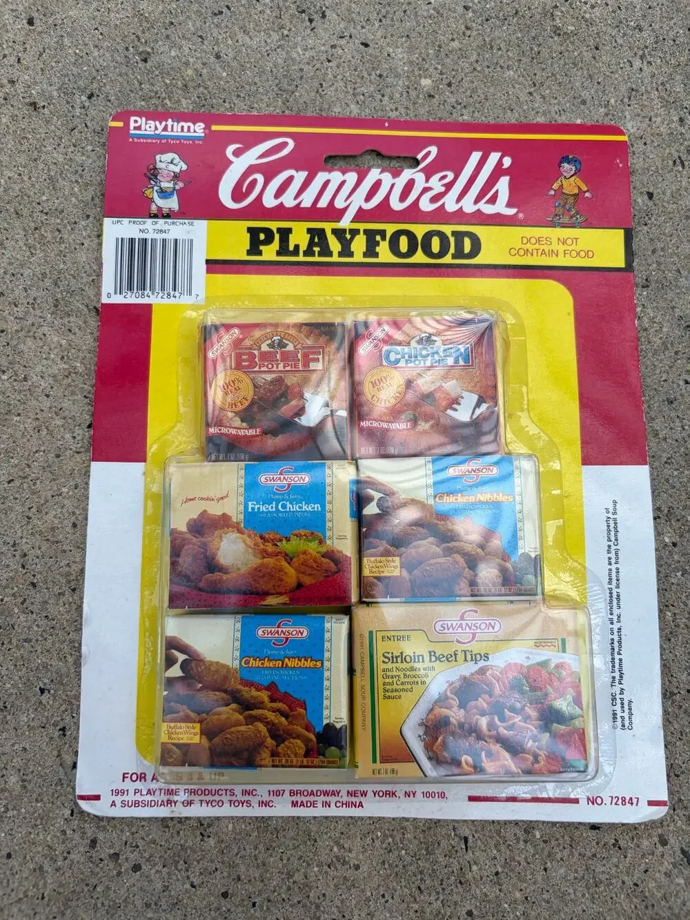 Vintage 1991 Campbells playtime playfood -Swanson set-NIB
